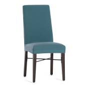 Pack 2 housses de chaise avec dossier extensible vert 40 - 55 cm