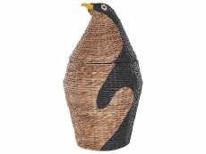 Panier pingouin en fibre de jacinthe d'eau naturel hadzabe 345694
