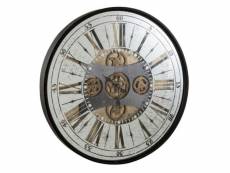 Paris prix - horloge murale "chiffres romains miroir" 78cm noir