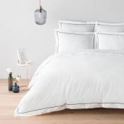 Parure de lit coton blanc 240 x 220 cm