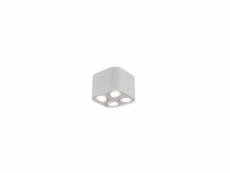 Plafonnier cube 4 spots gu10 orientables cookie blanc trio lighting