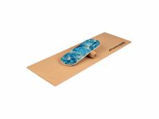Planche d'équilibre - boarderking indoorboard classic + tapis + rouleau bois / liège - pour renforcer vos muscles