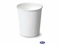 Pot à glace en carton blanc 525 ml - sdg - lot de