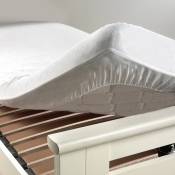 Protège matelas pour lit enfant en éponge et imperméable - Blanc - 60 x 120 cm