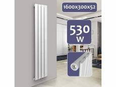 Radiateur chauffage centrale pour salle de bain salon cuisine couloir chambre à coucher panneau simple 160 x 30 cm blanc helloshop26 01_0000217