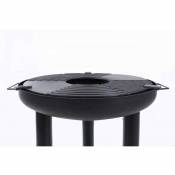 Redfire - Barbecue gril à plancha Noir Acier Noir