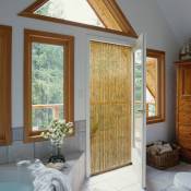 Rideau de porte bois de bambou vernis - coloris naturel - 100 x 220 cm Morel