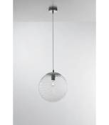 Suspension Globe Transparent 2 ampoules 162,5cm