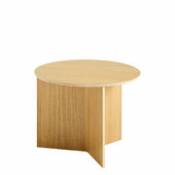 Table d'appoint Slit Wood / Basse - Ø 45 x H 35,5 cm / Bois - Hay bois naturel en bois