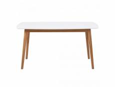 Table rectangulaire en bois 150x80cm blanc medana