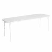 Table rectangulaire Week-End / 220 x 85 cm - Aluminium - Petite Friture blanc en métal