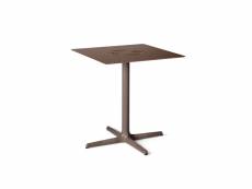 Table toledo aire 700x700 mm - resol - marron - aluminium, aluminium laqué, phénolique compact 700x700x740mm
