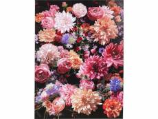 "tableau touched bouquet de fleurs roses tableau -