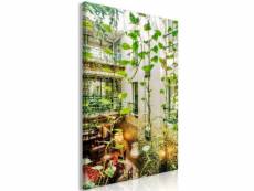 Tableau villes cracow: cafe with ivy (1 part) vertical
