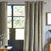 Thedecofactory - velours - Rideau toucher velours taupe