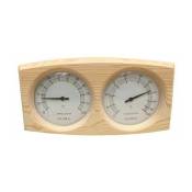 Thermomètre Hygromètre en bois de pin pour Sauna fond Spa Accessoire de sauna