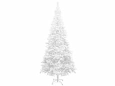 Vidaxl arbre de noël artificiel avec led l 240 cm blanc