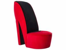 Vidaxl chaise en forme de talon haut rouge velours 248644