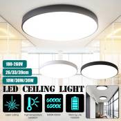 18W moderne LED plafonnier encastré rond maison luminaire lampe cuisine chambre lumière du jour (noir 18W 26cm) Hasaki