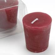 Amadeus - Lot de 4 bougies Votive 4,3 x 4,7 cm sangria - Rouge