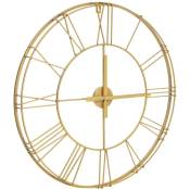Atmosphera - Horloge vintage doré D70cm créateur d'intérieur - Or