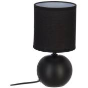 Atmosphera - Lampe céramique Timéo noir mat H25cm