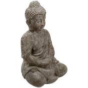 Atmosphera - Statuette bouddha assis ciment H48cm créateur