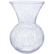 Atmosphera - Vase boule verre craquelé H28cm créateur