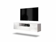 Bobochic meuble tv suspendu 167 cm alice blanc