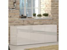 Buffet de salon cuisine 170cm tiroir 3 portes blanc brillant metis four AHD Amazing Home Design