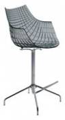Chaise de bar Meridiana / Pivotante - H 65 cm - Driade gris en plastique