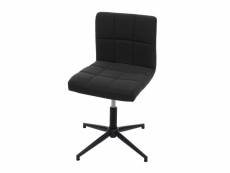Chaise de bureau kavala ii, chaise de bureau mécanisme de rotation ~ tissu/textile gris foncé, pied noir
