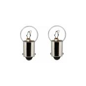 Cyclingcolors - 2x ampoule 12V 5W BA9S globe 15mm voiture moto scooter