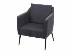Fauteuil de salon hwc-h93a, fauteuil fauteuil cocktail fauteuil relax ~ tissu/textile gris foncé