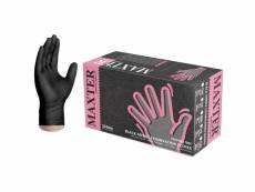 Gants - gants d'examination en nitrile - non poudrés - noir - noir - l 1684-01-04-00