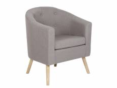 Hombuy chaise de canapé en lin à six boutons gris 64*60*70cm