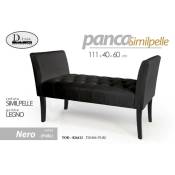 Iperbriko - Banc simili cuir noir 111x40 x 60 h pieds