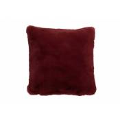 Jolipa - Coussin carré en polyester rouge cerise 45x45cm