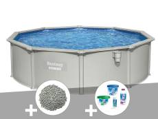 Kit piscine acier ronde Bestway Hydrium 4,60 x 1,20 cm + 10 kg de zéolite + Kit de traitement au chlore