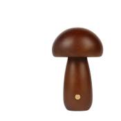 Lampe champignon en bois, lampe de chevet portable à intensité variable avec chargement USB, veilleuse sans fil, lampe de table champignon pour la
