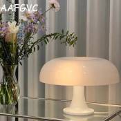 Lampe de table champignon Lampe de table en polycarbonate Blanc,4 sources lumineuses led gratuites