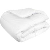 Linnea - Couette elsa garnissage fibre polyester Chaud (hiver) 140x200 cm - Blanc
