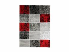 Metro - tapis à motifs cubes rouge 200x290
