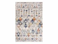 Mona - tapis à poils courts crème et motifs multicolores 160x230cm mista-2555-multi-160x230