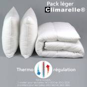 Pack Climarelle® Thermorégulation couette legere + oreiller - 220/240 Dodo Blanc