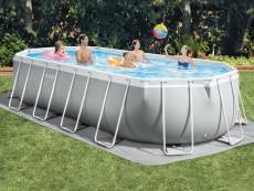 Piscine tubulaire prism frame ovale 6,10 x 3,05 x 1,22 m - intex INT26798NP