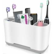 Porte-brosse à dents en plastique amovible, rangement