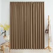 Rideau occultant avec crochets Taupe 290x245 cm - Taupe