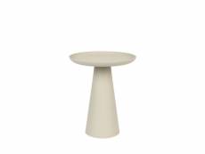 Ringar - table d'appoint ronde en aluminium ø34,5cm - couleur - blanc ivoire