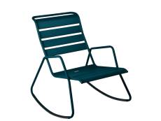 Rocking Chair en métal Monceau Bleu Acapulco - Fermob